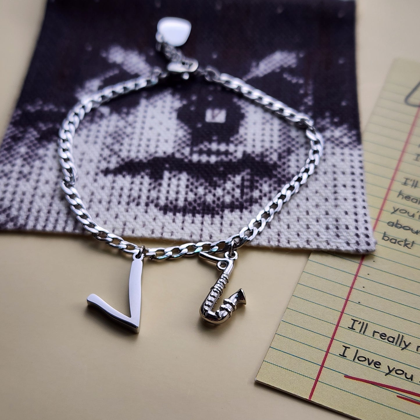 BTS V LayoVer Bracelet | Silver Tone 7-8 inches | Must-have Jewelry for every ARMY or Taehyung Stans