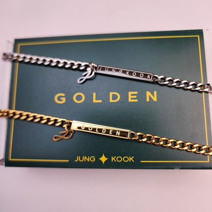 BTS Jungkook Golden Bracelet | Must-have Jewelry for every ARMY or Kookie Stans