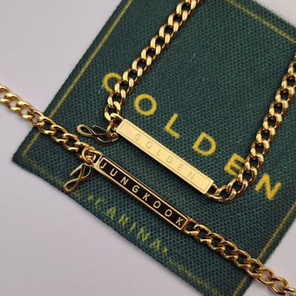 BTS Jungkook Golden Bracelet | Must-have Jewelry for every ARMY or Kookie Stans