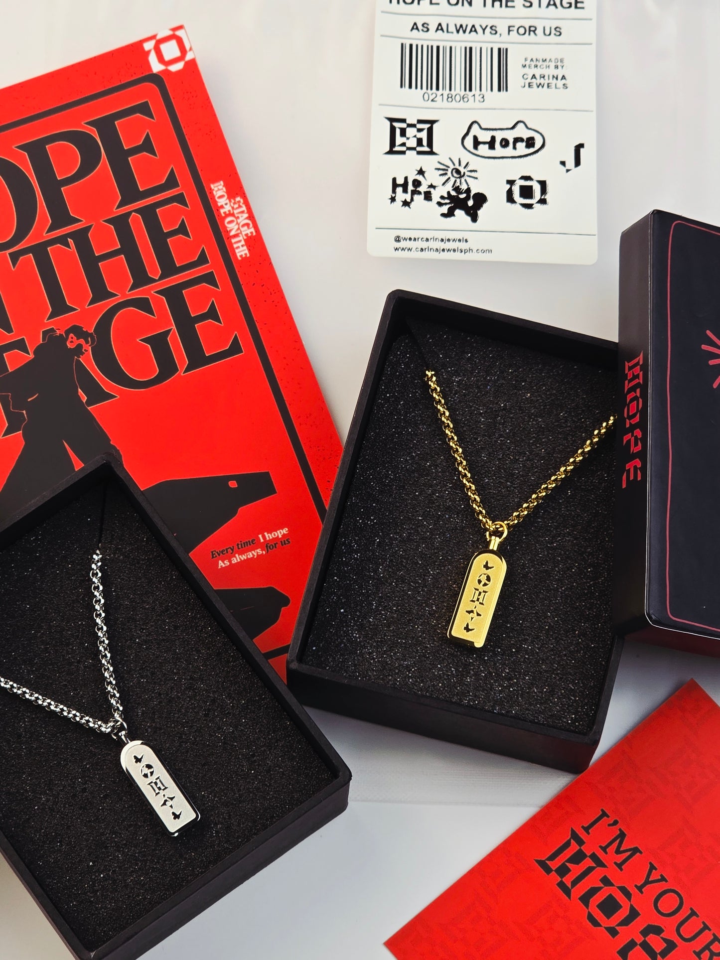 BTS J-Hope HOTS Era Necklace | Meaningful Dual-Sided Pendant for ARMY