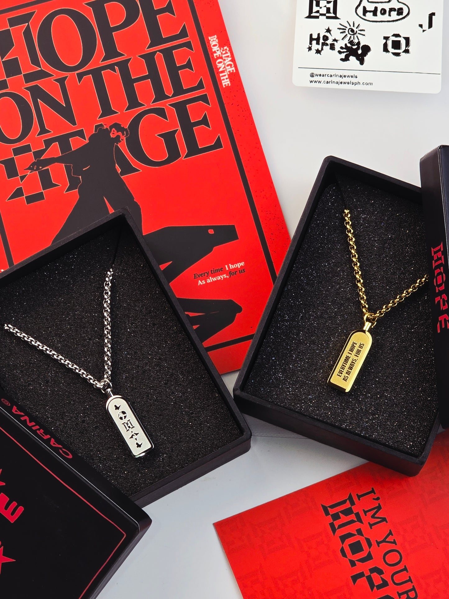 BTS J-Hope HOTS Era Necklace | Meaningful Dual-Sided Pendant for ARMY