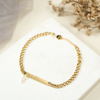 BTS Jungkook Golden Bracelet | Must-have Jewelry for every ARMY or Kookie Stans