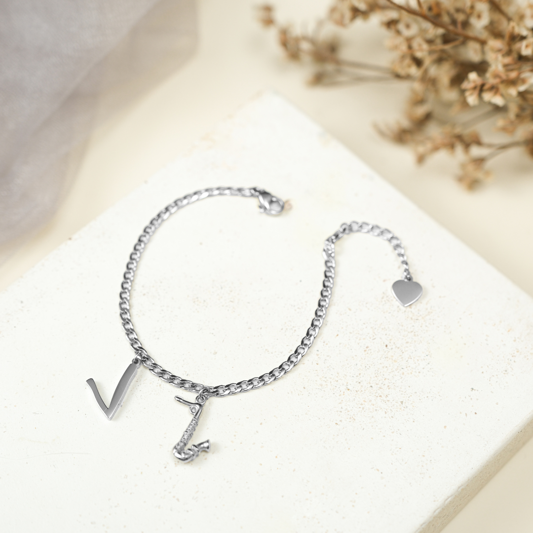 BTS V LayoVer Bracelet | Silver Tone 7-8 inches | Must-have Jewelry for every ARMY or Taehyung Stans