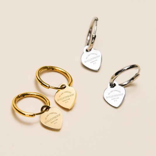 Bangtan We are Forever Bulletproof Interchangeable Charm Earrings | Must-have Jewelry for every BTS Army