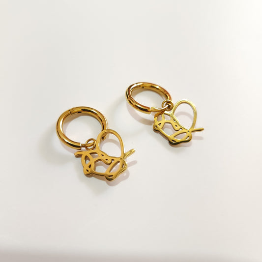 Bangtan LY Herz 18k vergoldete austauschbare Charm-Ohrringe | Must-Have-Schmuck für jede BTS-Armee