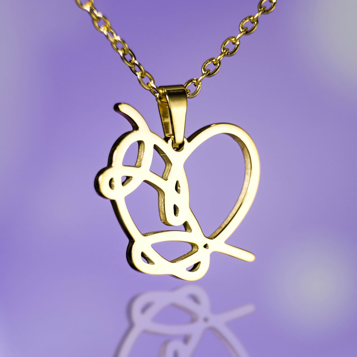 Bangtan LY Heart 18k Gold Plated Necklace | Must-have Jewelry for every BTS Army